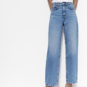 NWT Zara TRF Mom Fit Jeans Blue Size 4/27